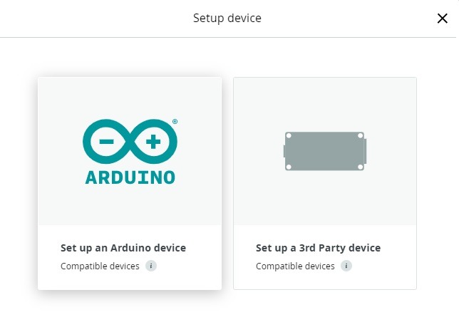 Arduino Web Editor Arduino Iot Cloud Setup Device