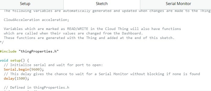 Arduino Web Editor Arduino Iot Cloud Sketch Updated