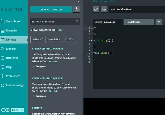 Arduino Web Editor Dark Theme