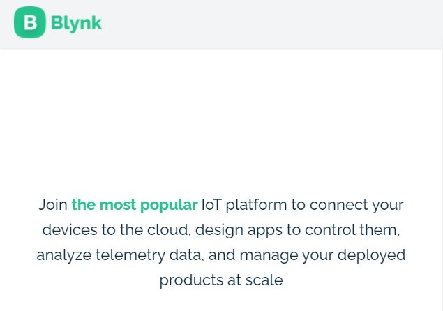 Best Iot Platforms Blynk