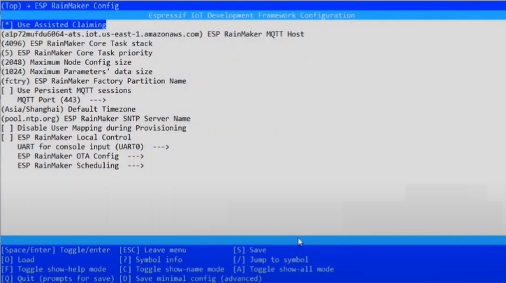 Menuconfig For Esp Rainmaker Min