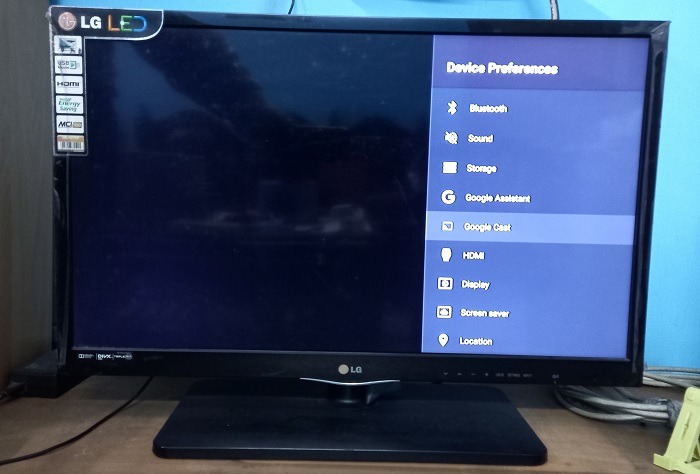 Google Cast feature on Android TV.
