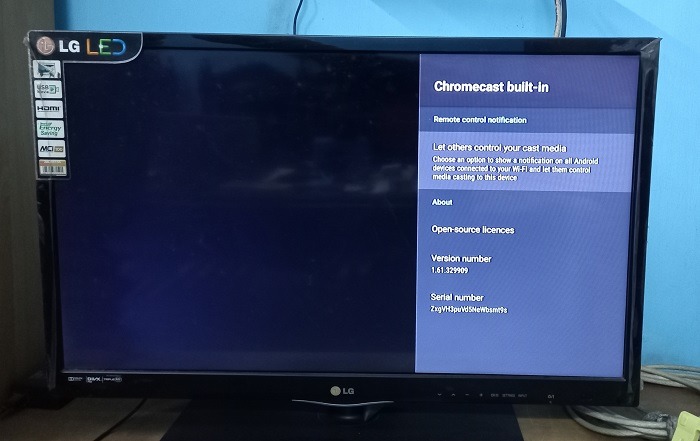 Chromecast Built In and enabled on Android TV.