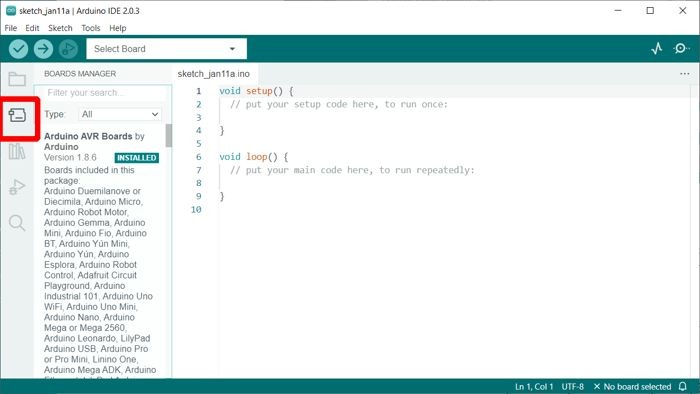 Arduino Ide V2 0 3 Boards Manager Button