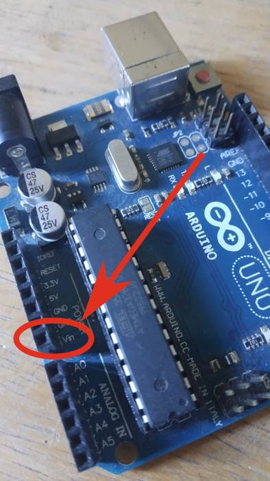 Arduino Uno Unregulated Vin Pin