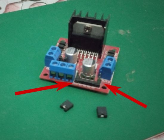 L298n Motor Driver Module Enable Pin Jumper Removed