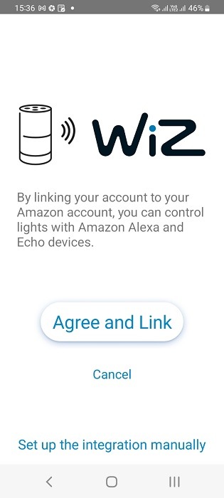 Alexa app linked with companion app, Wiz, in your smartphone. 