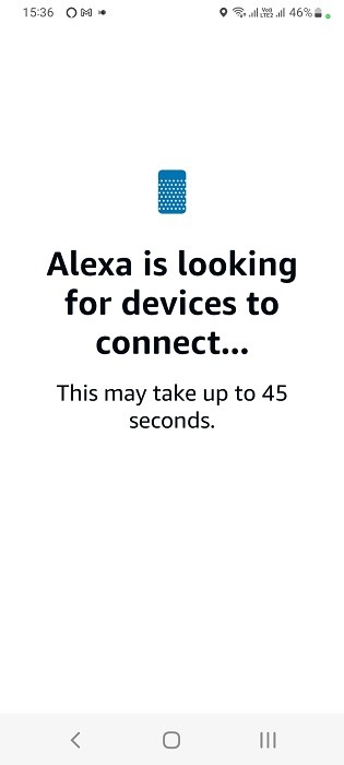 Alexa app looking for more devices to connect as smart skills.