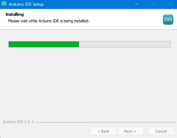 Latest version of Arduino IDE installing on Windows 11. 