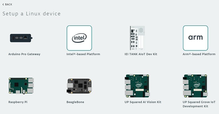 Choose a board while setting up a Linux device in Arduino IDE online. 