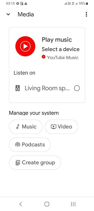 Listen YouTube music on a connected Nest speaker. 