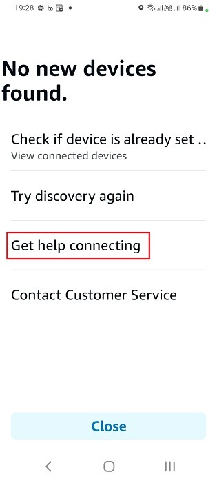 No new devices found error while discovering devices in Alexa app - Get Help Connecting
