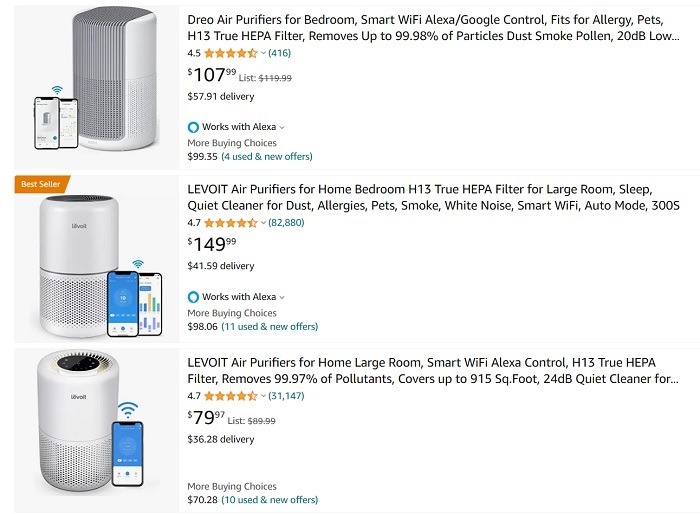 Air Purifier Connect Works With Alexa While Buying 