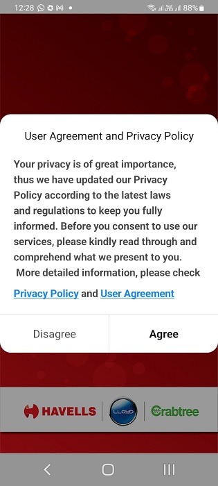 Sign user agreement in companion app for Android. 