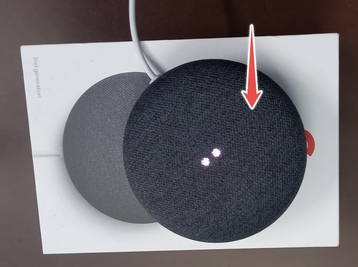 Tap to the right of Nest speaker to increase volume