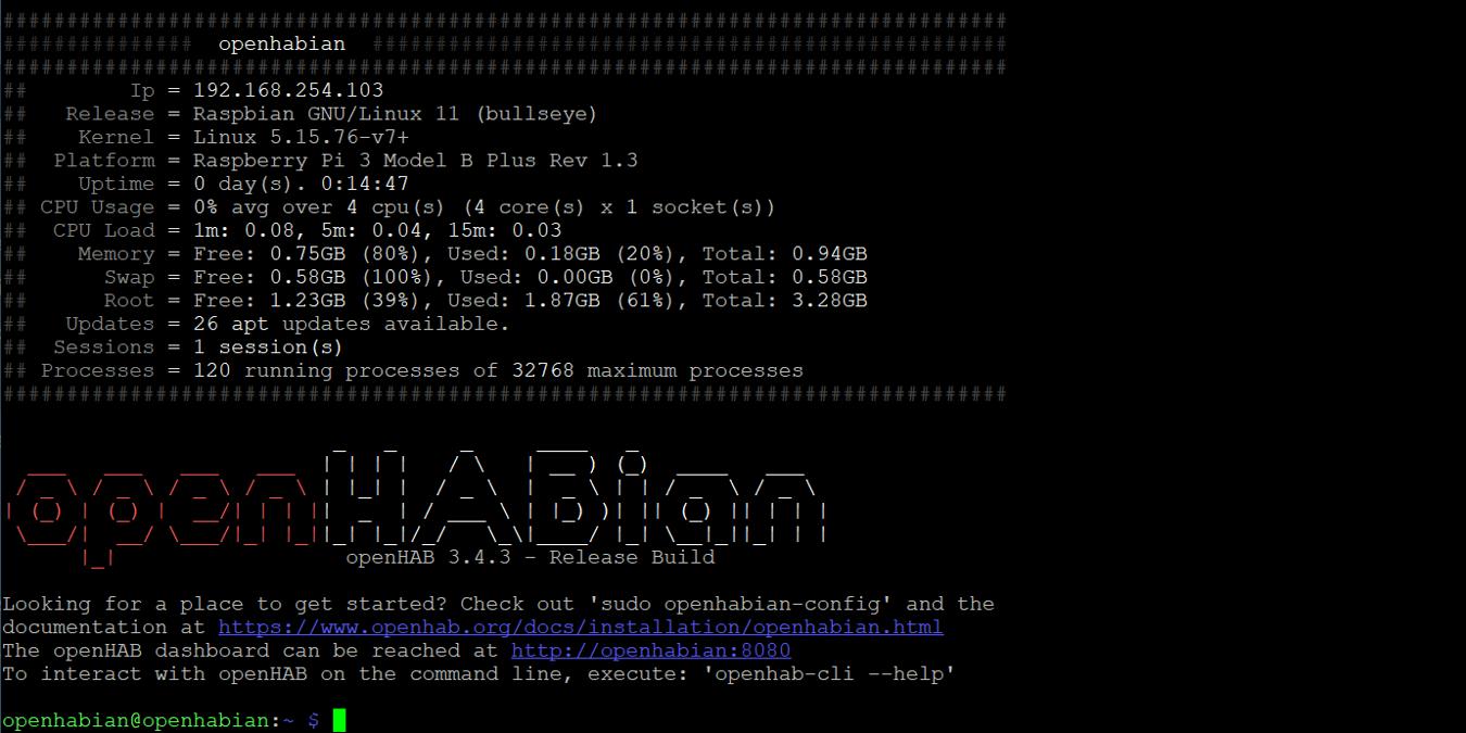 Openhabian Homescreen Via Ssh