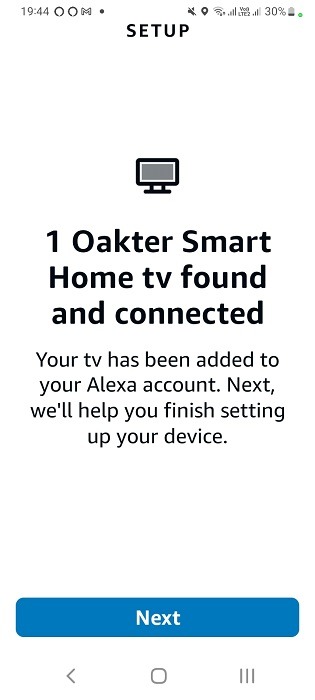 IR blaster smart home app found and connected to Alexa on an Android phone.