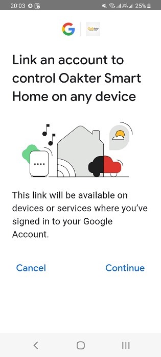 Link IR blaster app account to Google account in Google Assistant app.