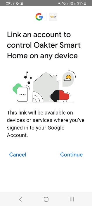 Link IR blaster app account to Google account in Google Assistant app.