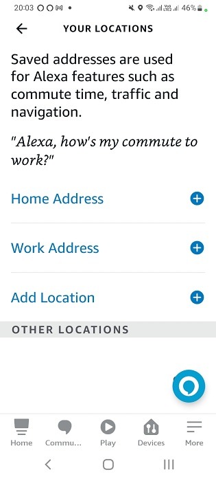 Add location to smart plug address being added in Alexa.