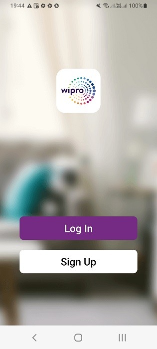 Launch screen of Smart home app for smart strip product on Android phone.