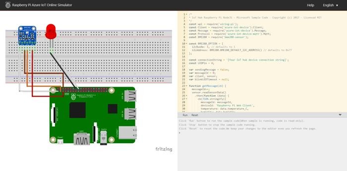 Raspberry Pi Azure Iot Web Simulator