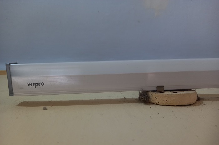 What does an LED Batten look like while connected to its fixtures.