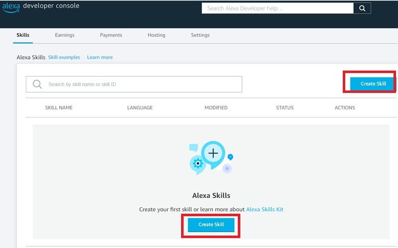 Create Your Own Alexa Skills Developer Create Skill