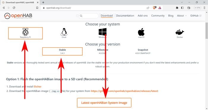 Openhabian Download Page